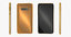 smartphone orange generic mobile phone 3D model
