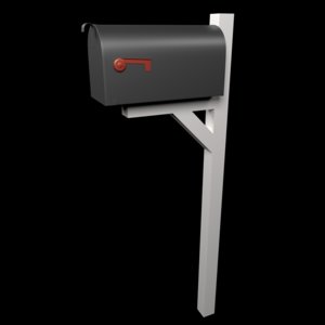 3D model american mailbox