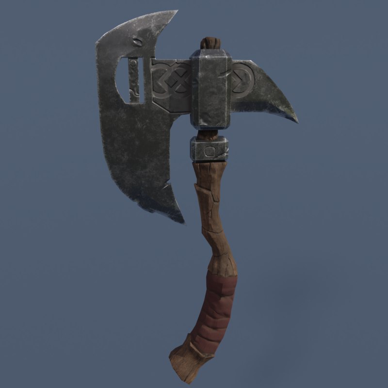 3d Low Poly Axe Model Turbosquid 1428130 - roblox low poly axe