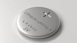 battery - coin cell 3D model