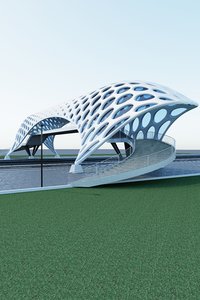 pedestrian overpass 3D model