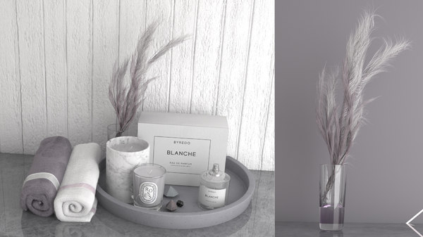 3D model decorative perfume candle plant