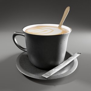 realistic coffee cup 3D model