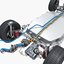 3D electric car chassis model