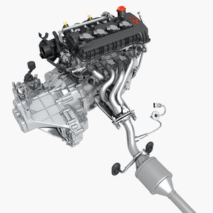 3D engine exhaust model