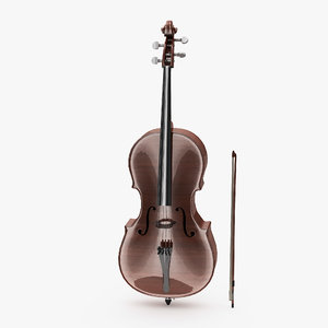 cello modeled 3D model