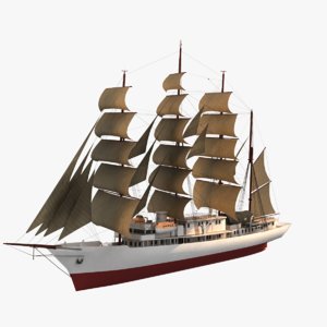 3D clipper sailing ship
