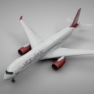 airbus a350-900 virgin atlantic 3D model