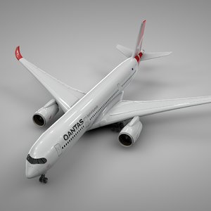 airbus a350-900 qantas airways 3D model