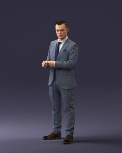 scanned businessman 3D model