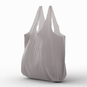 3D model plastic bag