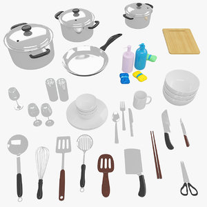 kitchen utensils 3D model