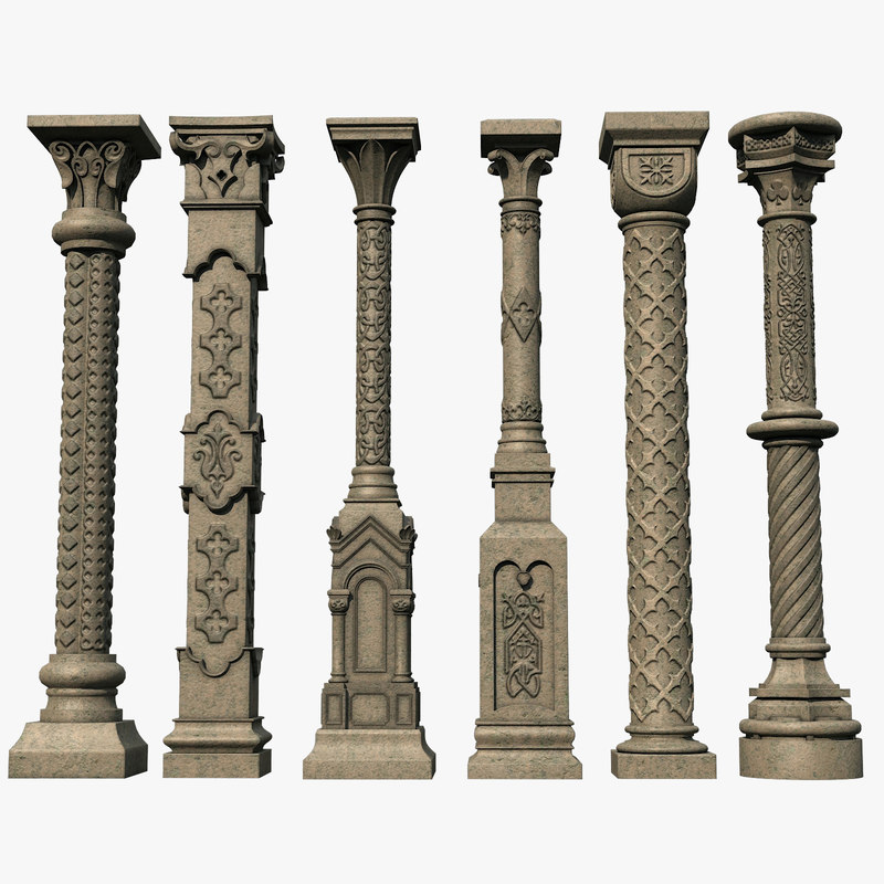 3D gothic columns model - TurboSquid 1428756