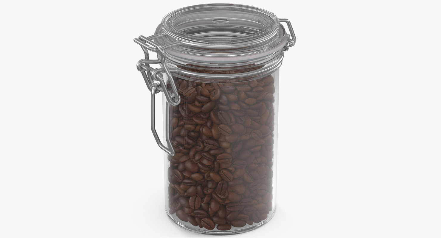 Download 3D coffee beans roasted glass jar - TurboSquid 1428804
