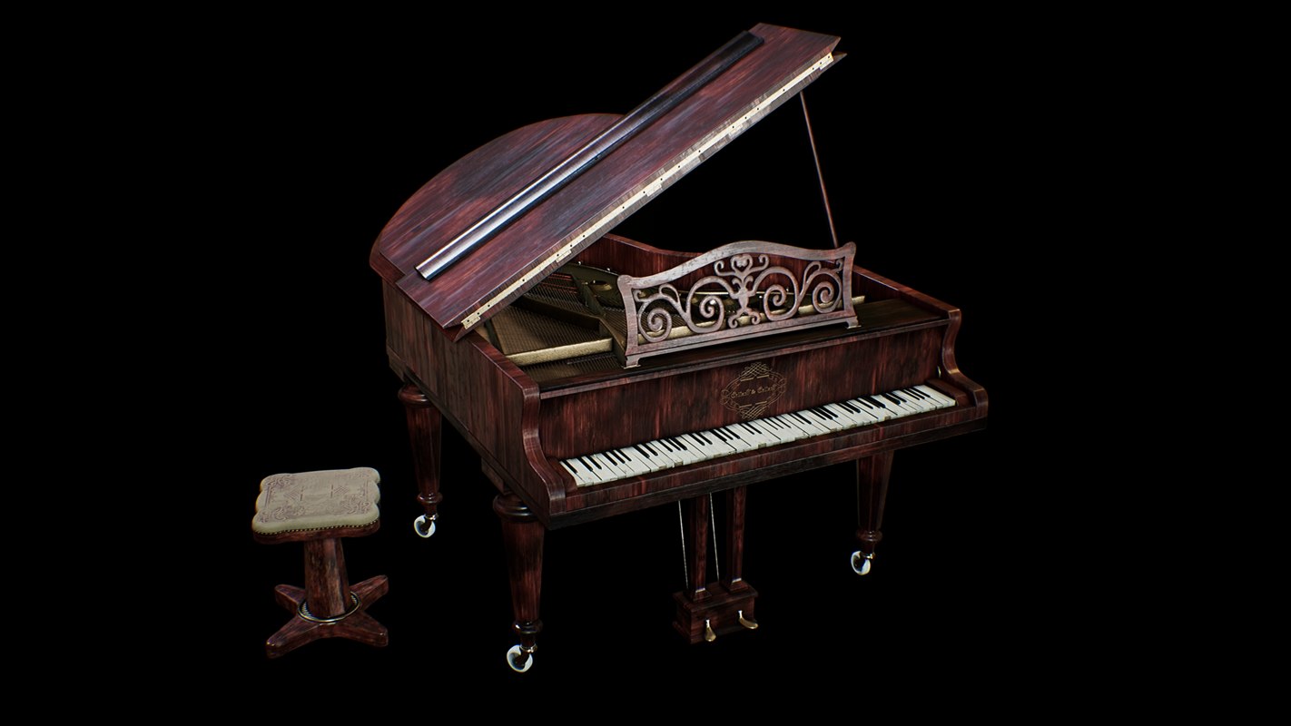 3D grand piano model - TurboSquid 1428870