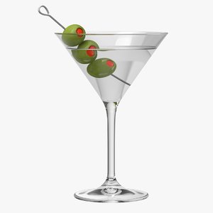 3D martini glass