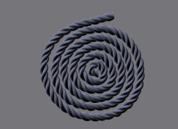 3D rope modeled model