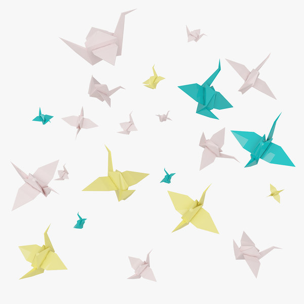 origami birds 3D