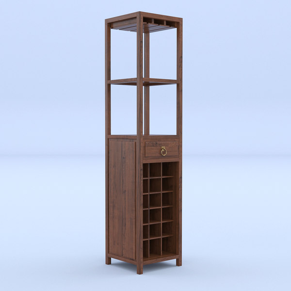 Wine rack bookcase model TurboSquid 1429385