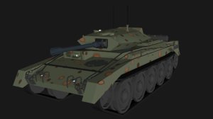 3D crusader tank isometric