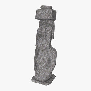 easter island moai 3D model