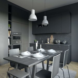 kitchen ikea kungsbacka 3D model