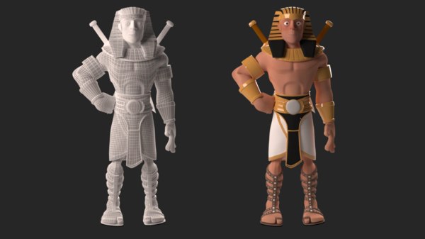 3D stylized ancient egyptian prince