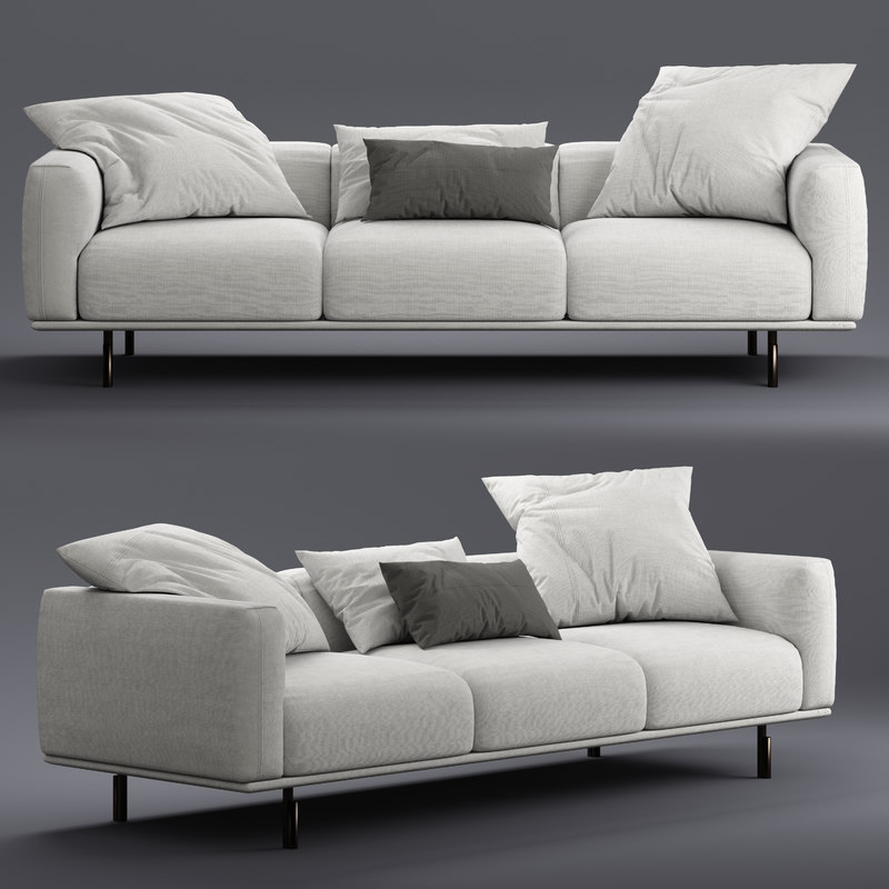 3D model flou binario seats sofa TurboSquid 1430390