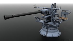 bofors gun 3D model