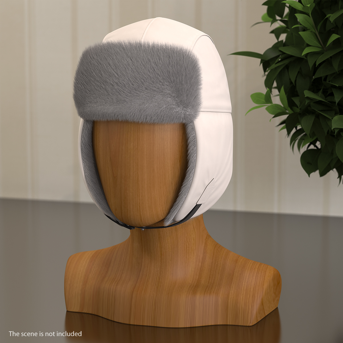 Trapper hat white fur 3D TurboSquid 1430461