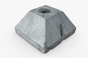 concrete block 3D model