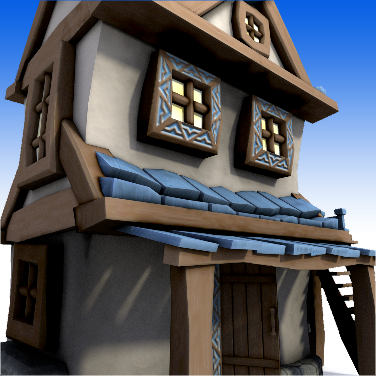 Cartoon house 3D model - TurboSquid 1431517