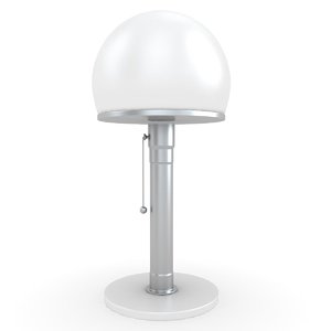 3D wagenfeld lamp table