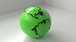 cracked ball 3D model