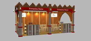 exhibition booth 3x6 3D model