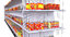 3D supermarket shelving tomatoes