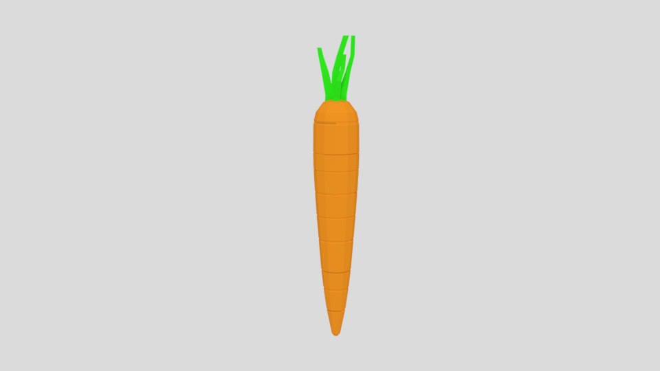 Cartoon carrot art model - TurboSquid 1430840