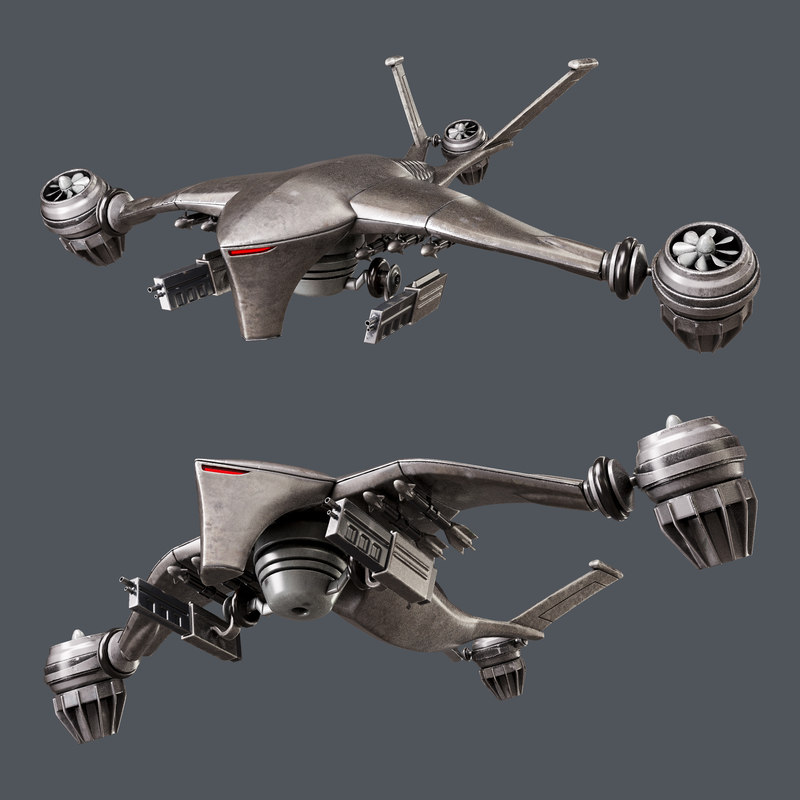 modèle 3D de Chasseur-drone - TurboSquid 1430940