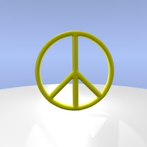 3D peace symbol