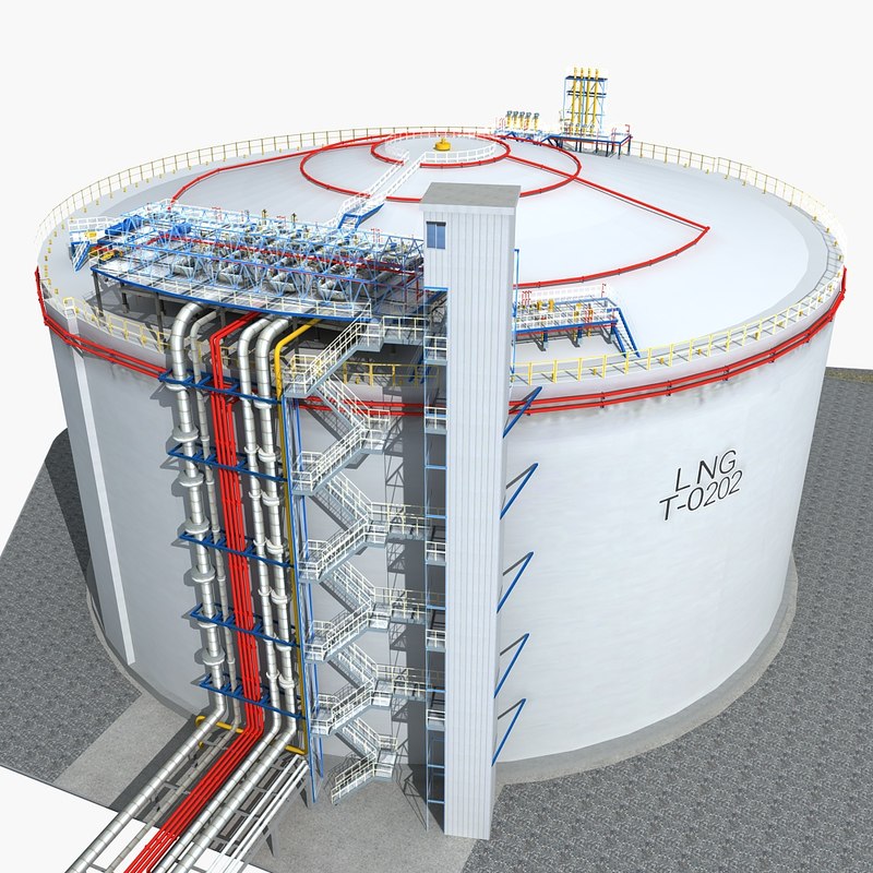 Lng storage tank 3D model TurboSquid 1431093