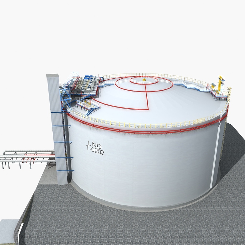 Lng storage tank 3D model - TurboSquid 1431093