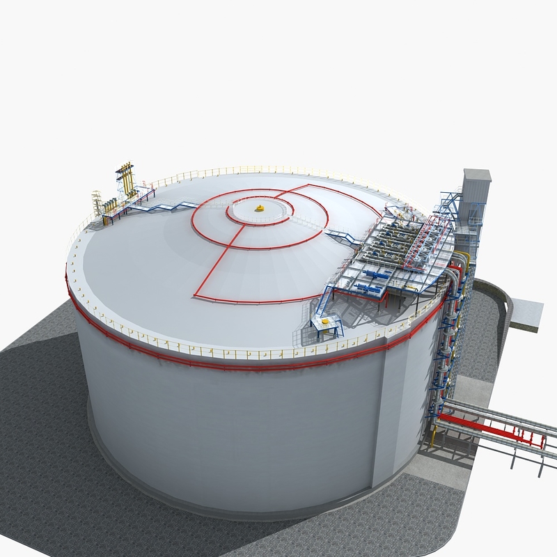 Lng storage tank 3D model TurboSquid 1431093