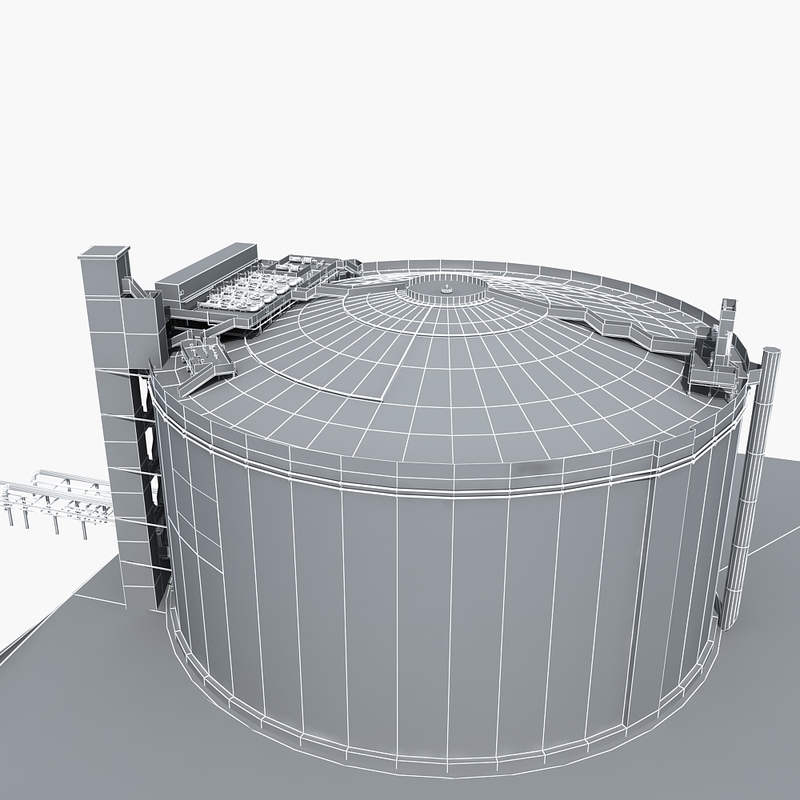 Lng storage tank 3D model - TurboSquid 1431093