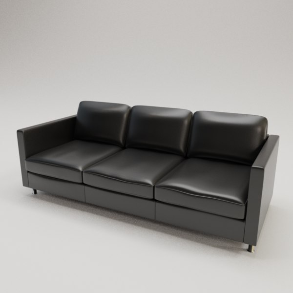 3d Black Leather Sofa Furniture, Sofa Leather Black