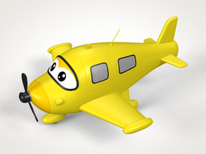 cartoon airplane toy 3D model