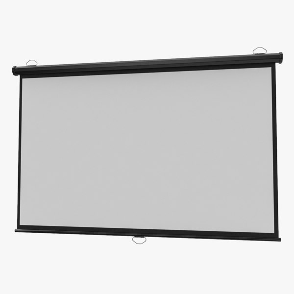 projector screen 3D model