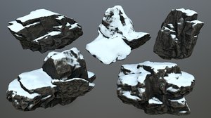 rock snow 3D model