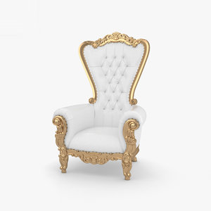 throne chair furniture 3D