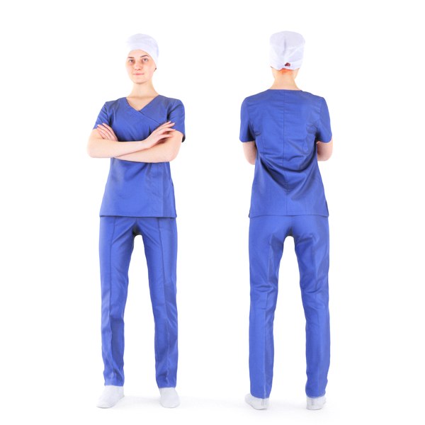 photogrammetry woman surgical nurse model