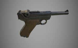 3D pistol parabellum luger p08